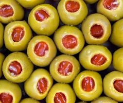 Olives Stuffed with Red Pepper